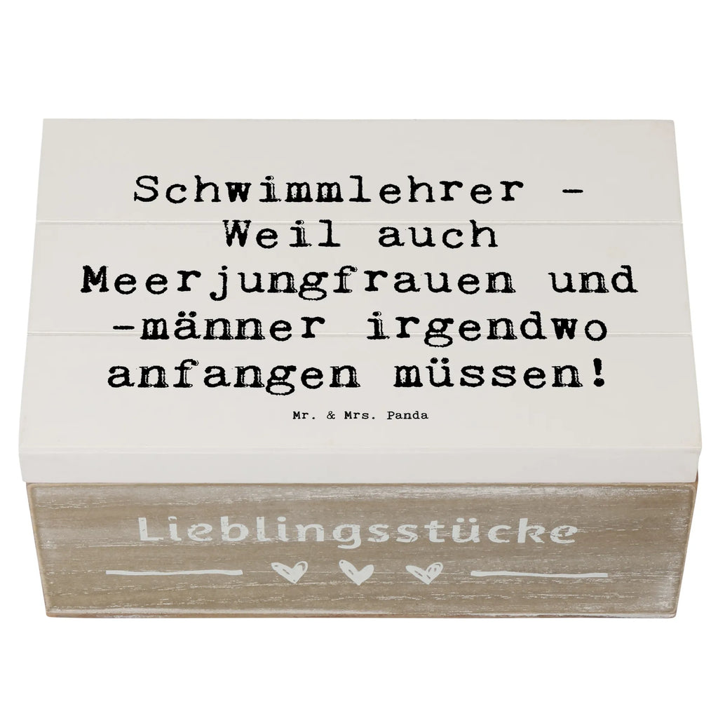 Wooden chest Saying Schwimmlehrer - Weil auch Meerjungfrauen und -männer irgendwo anfangen müssen! aufbewahrungskisten, aufbewahrungstruhe, Aufbewahrungskiste, Holzboxen, holzschachtel, Aufbewahrungsbox Holz, Holzkiste, Holzkiste mit Deckel, holzschatulle, Holz Aufbewahrungsbox, kiste holz, Holzkisten, holzkästchen, Aufbewahrungsbox, Holztruhe, Holzbox mit Deckel, box holz, Holzbox, Schatulle, Box aus Holz, aufbewahrungsboxen, holztruhen, aufbewahrungskiste mit deckel, truhe holz, Aufbewahrungsbox aus Holz, Geschenk, Danke, Dankeschön, Schenken, Beruf, Ausbildung, Abschied, Rente, Kollege, Kollegin, Arbeitskollege, Mitarbeiter, Jubiläum, Firma