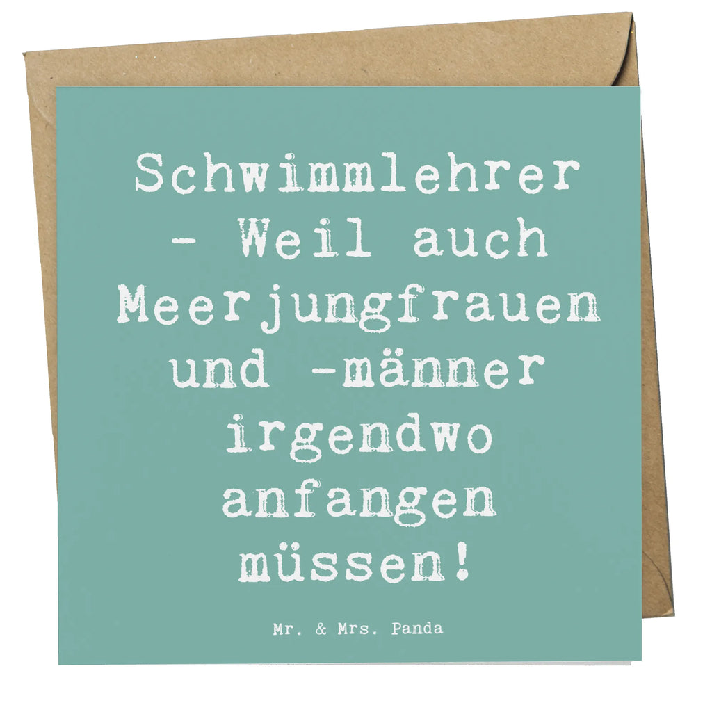 Deluxe Karte Spruch Schwimmlehrer Anfang Karte, Hochzeitskarte, Einladungskarte, Grußkarte, Glückwunschkarte, Klappkarte, Geburtstagskarte, Hochwertige Klappkarte, Hochwertige Grußkarte, Beruf, Ausbildung, Jubiläum, Abschied, Rente, Kollege, Kollegin, Geschenk, Schenken, Arbeitskollege, Mitarbeiter, Firma, Danke, Dankeschön