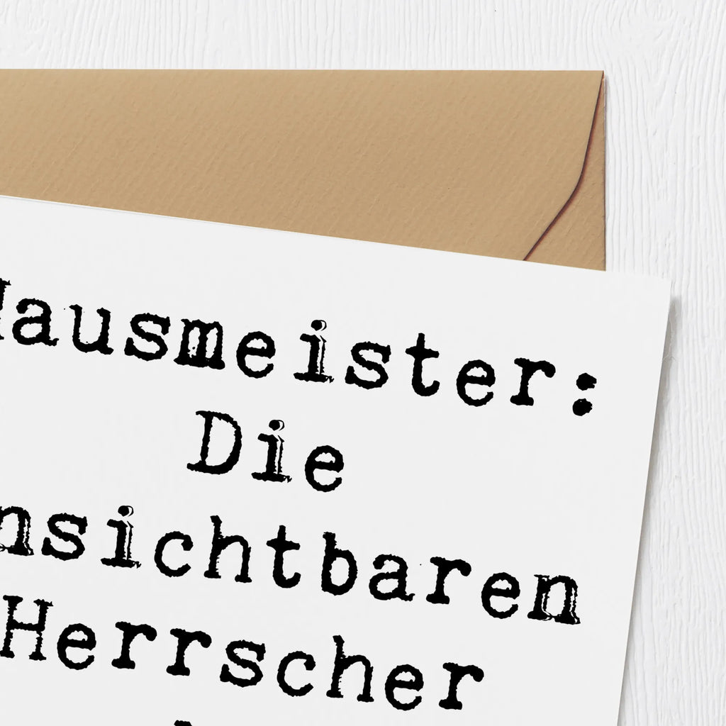 Deluxe Card Saying Hausmeister: Die unsichtbaren Herrscher des Gebäudes Hochzeitskarte, Einladungskarte, Hochwertige Grußkarte, Grußkarte, Glückwunschkarte, Hochwertige Klappkarte, Karte, Klappkarte, Geburtstagskarte, Beruf, Ausbildung, Jubiläum, Abschied, Rente, Kollege, Kollegin, Geschenk, Schenken, Arbeitskollege, Mitarbeiter, Firma, Danke, Dankeschön