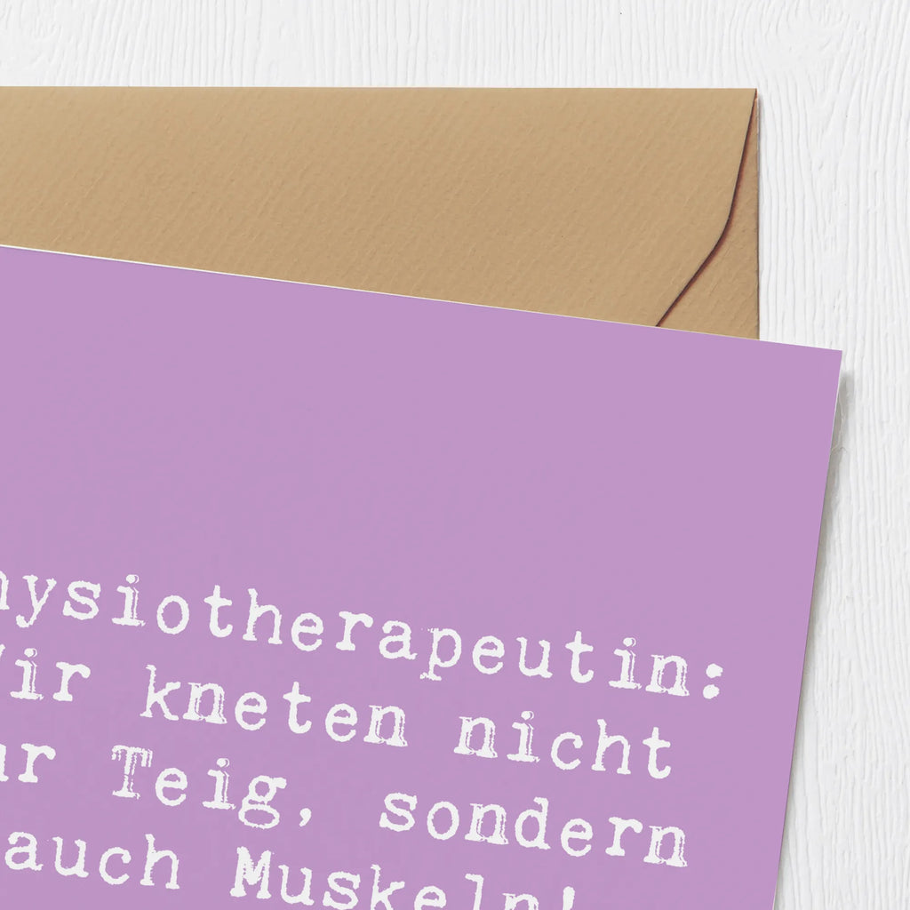 Deluxe Karte Spruch Physiotherapeutin Humor Hochwertige Grußkarte, Glückwunschkarte, Karte, Grußkarte, Klappkarte, Geburtstagskarte, Hochzeitskarte, Hochwertige Klappkarte, Einladungskarte, Beruf, Ausbildung, Jubiläum, Abschied, Rente, Kollege, Kollegin, Geschenk, Schenken, Arbeitskollege, Mitarbeiter, Firma, Danke, Dankeschön