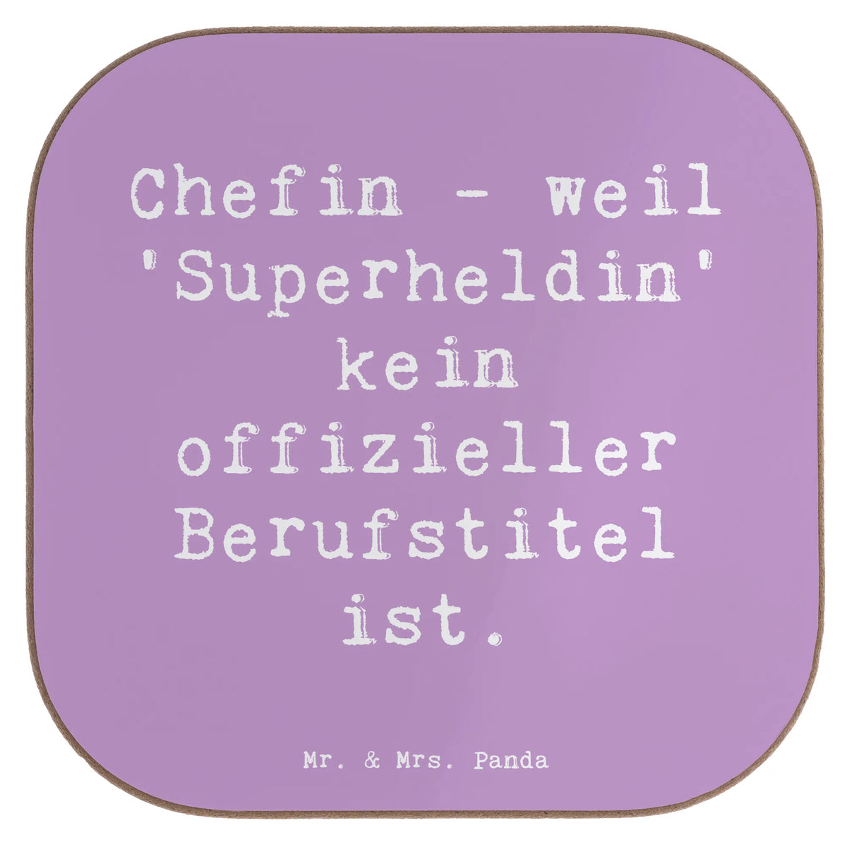 Untersetzer Spruch Chefin Superheldin