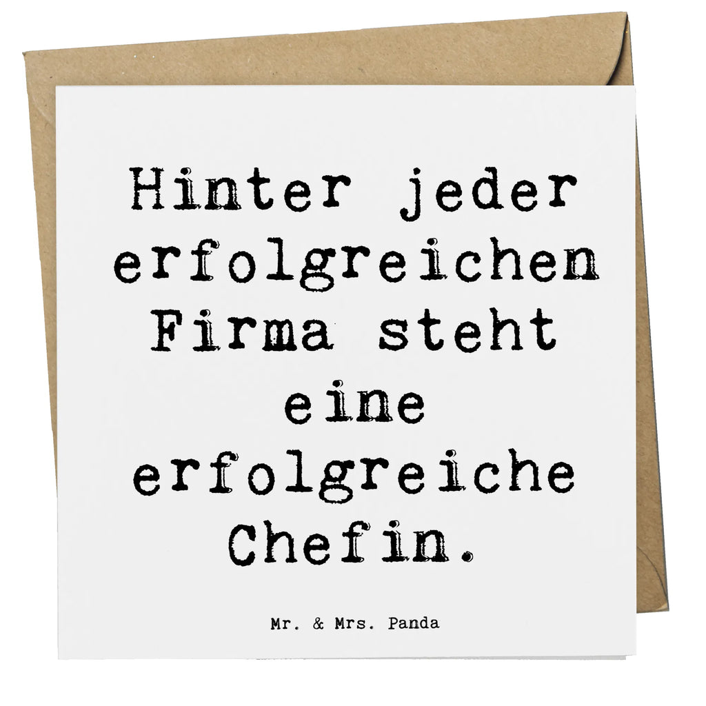 Deluxe Card Saying Hinter jeder erfolgreichen Firma steht eine erfolgreiche Chefin. Klappkarte, Hochzeitskarte, Hochwertige Grußkarte, Geburtstagskarte, Hochwertige Klappkarte, Karte, Grußkarte, Glückwunschkarte, Einladungskarte, Beruf, Ausbildung, Jubiläum, Abschied, Rente, Kollege, Kollegin, Geschenk, Schenken, Arbeitskollege, Mitarbeiter, Firma, Danke, Dankeschön