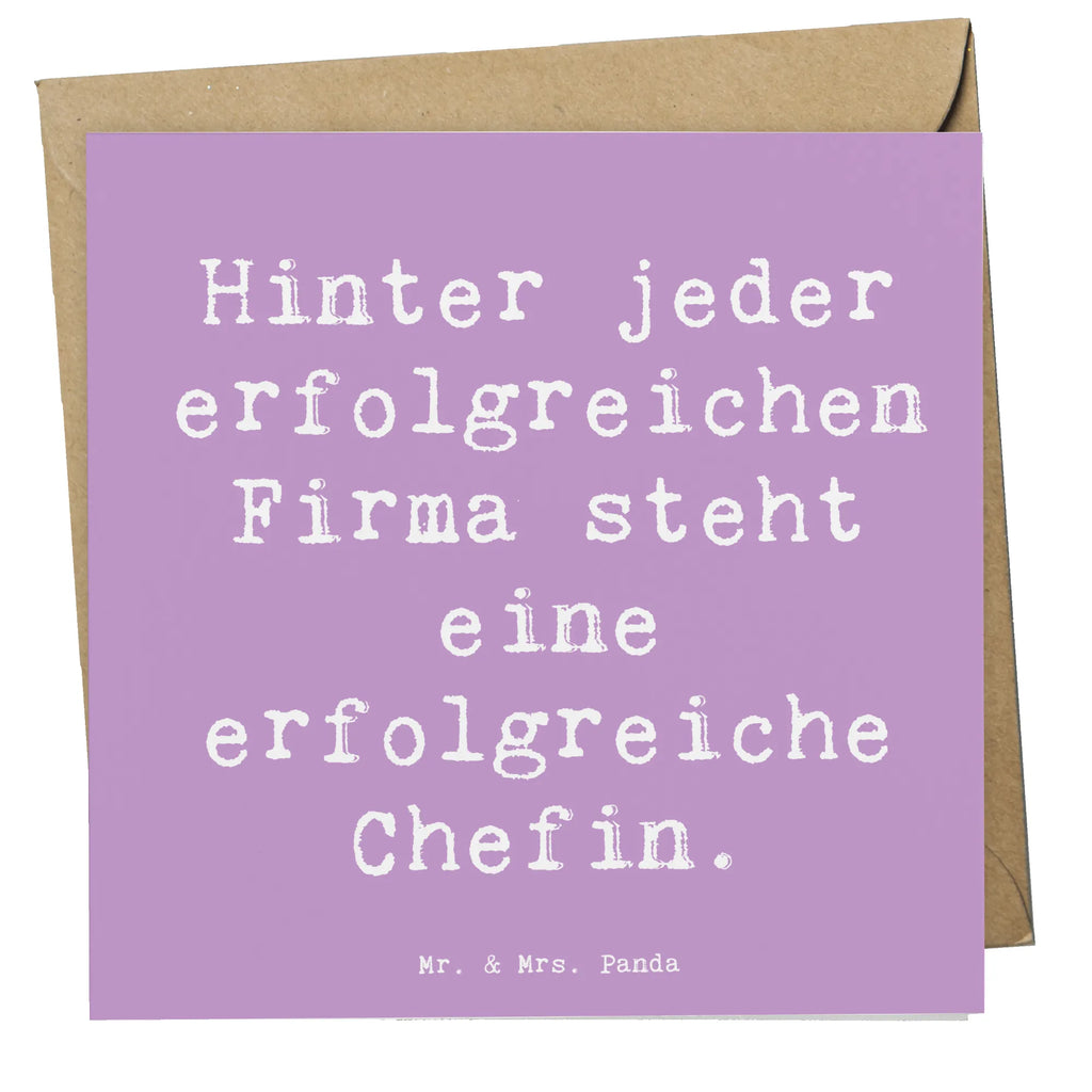Deluxe Card Saying Hinter jeder erfolgreichen Firma steht eine erfolgreiche Chefin. Klappkarte, Hochzeitskarte, Hochwertige Grußkarte, Geburtstagskarte, Hochwertige Klappkarte, Karte, Grußkarte, Glückwunschkarte, Einladungskarte, Beruf, Ausbildung, Jubiläum, Abschied, Rente, Kollege, Kollegin, Geschenk, Schenken, Arbeitskollege, Mitarbeiter, Firma, Danke, Dankeschön