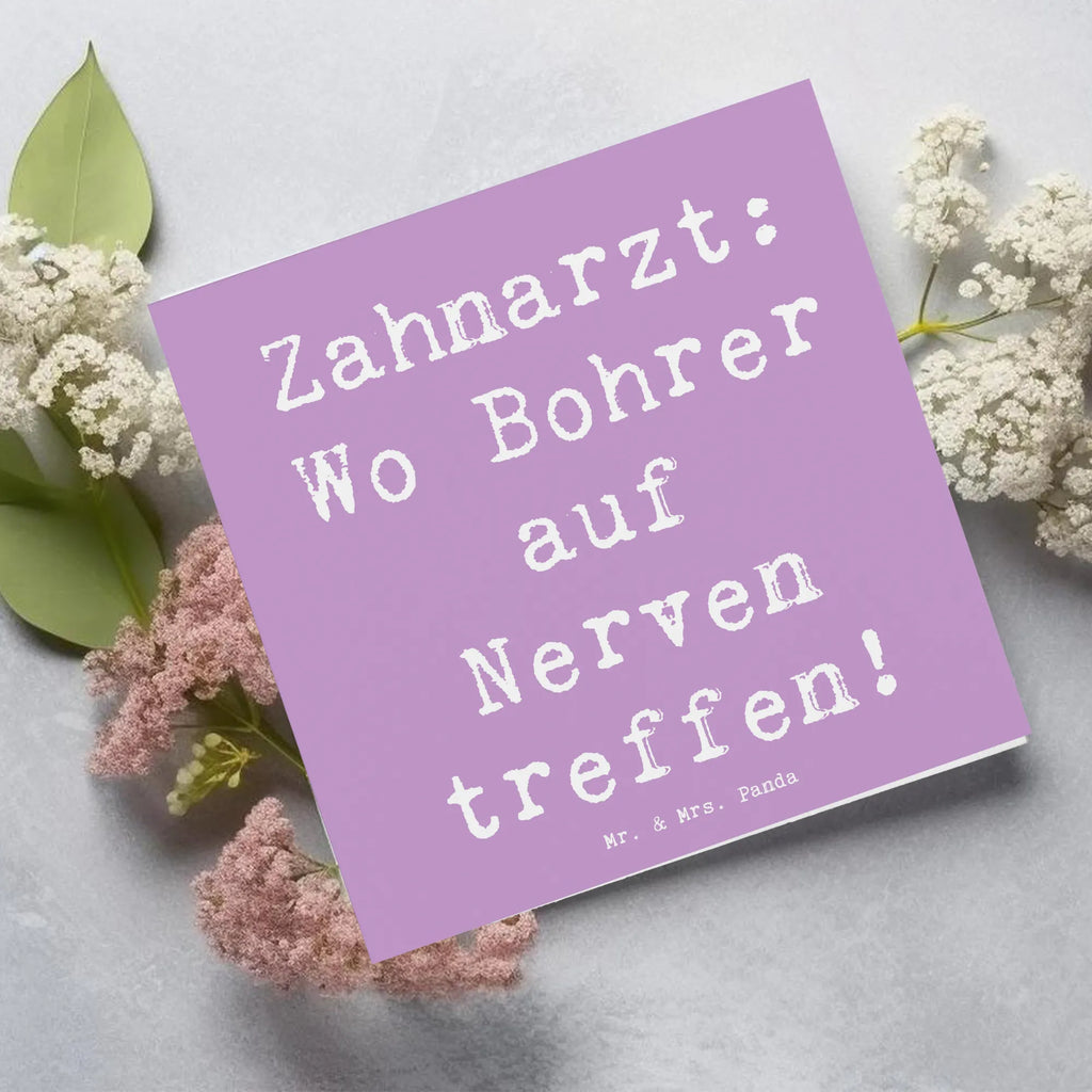 Deluxe Karte Spruch Zahnarzt Nerven Klappkarte, Hochzeitskarte, Karte, Hochwertige Klappkarte, Einladungskarte, Hochwertige Grußkarte, Grußkarte, Glückwunschkarte, Geburtstagskarte, Beruf, Ausbildung, Jubiläum, Abschied, Rente, Kollege, Kollegin, Geschenk, Schenken, Arbeitskollege, Mitarbeiter, Firma, Danke, Dankeschön