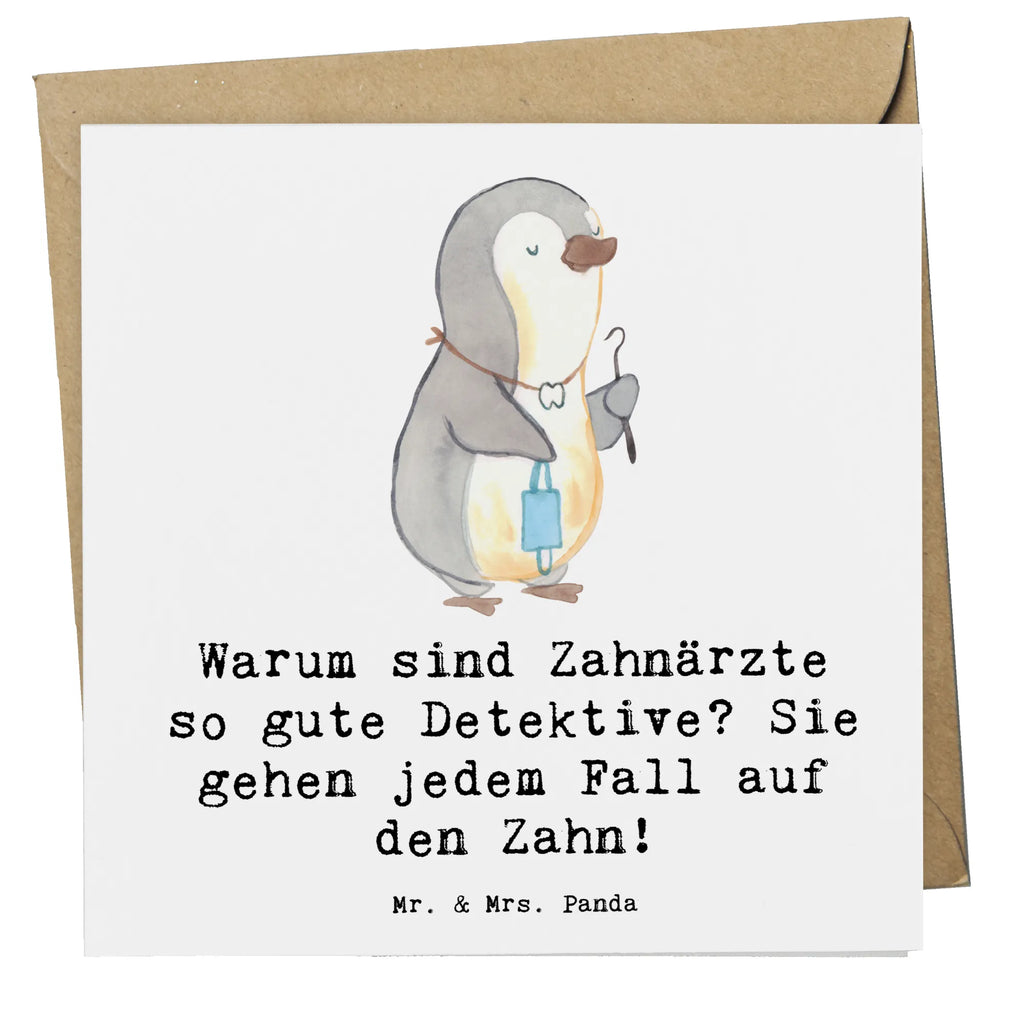 Deluxe Card Warum sind Zahnärzte so gute Detektive? Sie gehen jedem Fall auf den Zahn! Karte, Grußkarte, Glückwunschkarte, Klappkarte, Hochwertige Grußkarte, Hochwertige Klappkarte, Einladungskarte, Hochzeitskarte, Geburtstagskarte, Beruf, Ausbildung, Jubiläum, Abschied, Rente, Kollege, Kollegin, Geschenk, Schenken, Arbeitskollege, Mitarbeiter, Firma, Danke, Dankeschön