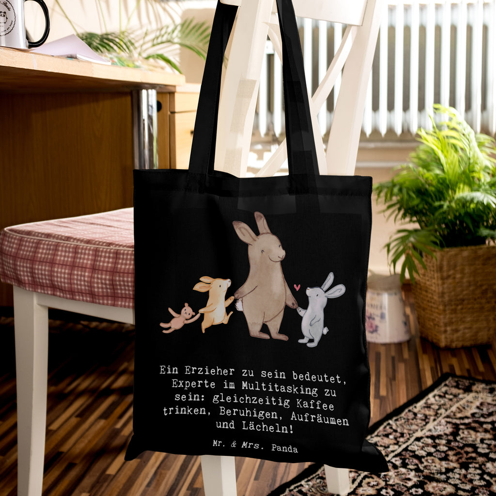 Tragetasche Multitasking Erzieher Tragetasche, Jutebeutel, Stoffbeutel, Einkaufstüte, Strandtasche, Umhängetasche, Schultertasche, Shopper, Badetasche, Jutetasche, Tasche, Stofftasche, Beuteltasche, Beutel, Einkaufstasche, Laptoptasche, Beruf, Ausbildung, Jubiläum, Abschied, Rente, Kollege, Kollegin, Geschenk, Schenken, Arbeitskollege, Mitarbeiter, Firma, Danke, Dankeschön