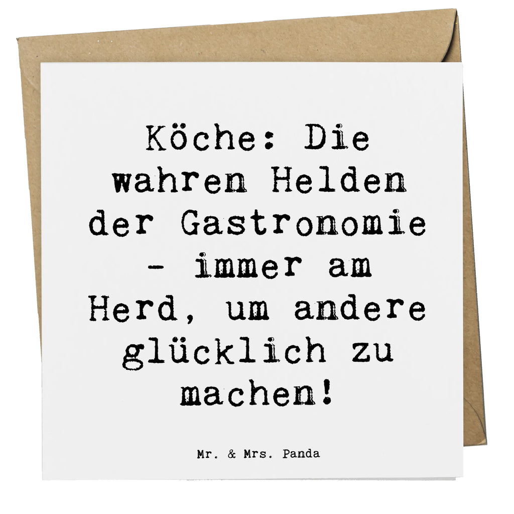 Deluxe Karte Spruch Köche: Die wahren Helden der Gastronomie - immer am Herd, um andere glücklich zu machen! Grußkarte, Klappkarte, Hochzeitskarte, Geburtstagskarte, Glückwunschkarte, Karte, Einladungskarte, Hochwertige Grußkarte, Hochwertige Klappkarte, Beruf, Ausbildung, Jubiläum, Abschied, Rente, Kollege, Kollegin, Geschenk, Schenken, Arbeitskollege, Mitarbeiter, Firma, Danke, Dankeschön