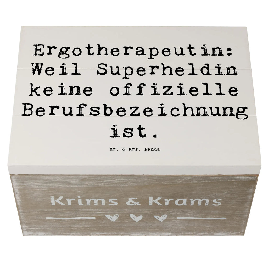 Wooden chest Saying Ergotherapeutin: Weil Superheldin keine offizielle Berufsbezeichnung ist. Geschenkbox, Schatulle, Kiste, Geschenkdose, Truhe, XXL, Erinnerungsbox, Aufbewahrungsbox, Holzkiste, Erinnerungskiste, Dekokiste, Schatzkiste, Beruf, Ausbildung, Jubiläum, Abschied, Rente, Kollege, Kollegin, Geschenk, Schenken, Arbeitskollege, Mitarbeiter, Firma, Danke, Dankeschön