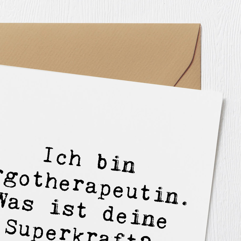 Deluxe Karte Spruch Super Ergotherapeutin Karte, Grußkarte, Geburtstagskarte, Hochwertige Klappkarte, Klappkarte, Hochwertige Grußkarte, Glückwunschkarte, Hochzeitskarte, Einladungskarte, Beruf, Ausbildung, Jubiläum, Abschied, Rente, Kollege, Kollegin, Geschenk, Schenken, Arbeitskollege, Mitarbeiter, Firma, Danke, Dankeschön