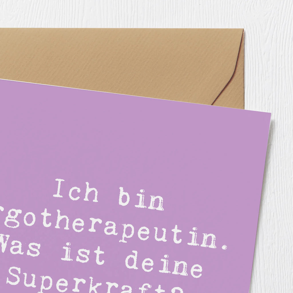 Deluxe Karte Spruch Super Ergotherapeutin Karte, Grußkarte, Geburtstagskarte, Hochwertige Klappkarte, Klappkarte, Hochwertige Grußkarte, Glückwunschkarte, Hochzeitskarte, Einladungskarte, Beruf, Ausbildung, Jubiläum, Abschied, Rente, Kollege, Kollegin, Geschenk, Schenken, Arbeitskollege, Mitarbeiter, Firma, Danke, Dankeschön