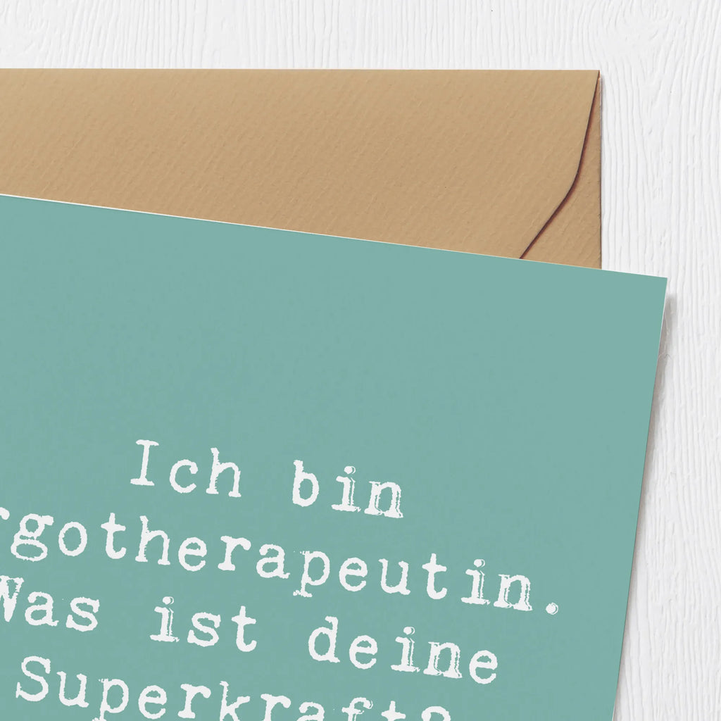 Deluxe Karte Spruch Super Ergotherapeutin Karte, Grußkarte, Geburtstagskarte, Hochwertige Klappkarte, Klappkarte, Hochwertige Grußkarte, Glückwunschkarte, Hochzeitskarte, Einladungskarte, Beruf, Ausbildung, Jubiläum, Abschied, Rente, Kollege, Kollegin, Geschenk, Schenken, Arbeitskollege, Mitarbeiter, Firma, Danke, Dankeschön
