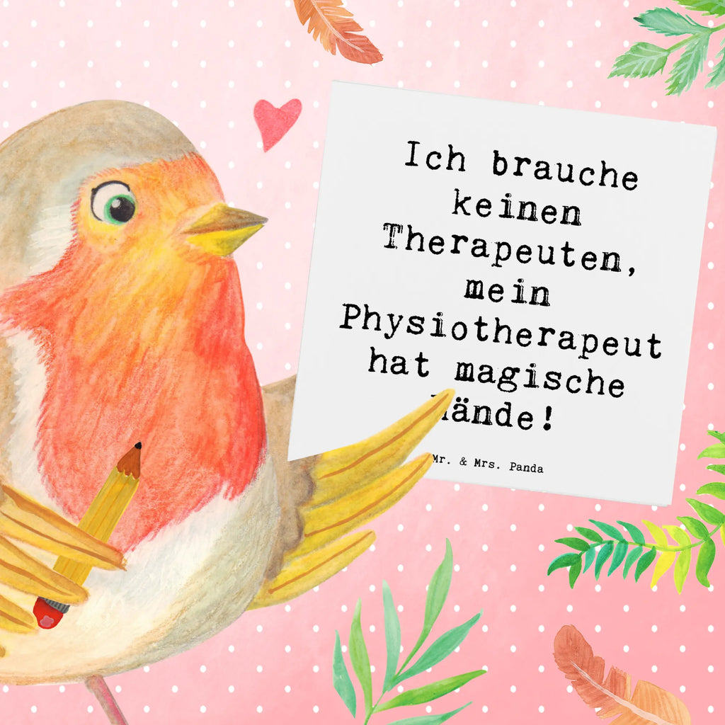 Deluxe Card Saying Ich brauche keinen Therapeuten, mein Physiotherapeut hat magische Hände! Grußkarte, Hochzeitskarte, Geburtstagskarte, Klappkarte, Einladungskarte, Karte, Glückwunschkarte, Hochwertige Grußkarte, Hochwertige Klappkarte, Beruf, Ausbildung, Jubiläum, Abschied, Rente, Kollege, Kollegin, Geschenk, Schenken, Arbeitskollege, Mitarbeiter, Firma, Danke, Dankeschön
