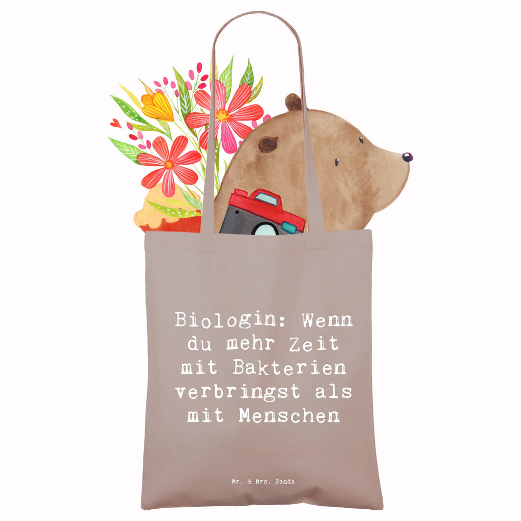 Tote bag Saying Biologin: Wenn du mehr Zeit mit Bakterien verbringst als mit Menschen Jutebeutel, Strandtasche, Stofftasche, Shopper, Einkaufstasche, Beutel, Stoffbeutel, Schultertasche, Laptoptasche, Umhängetasche, Beuteltasche, Badetasche, Einkaufstüte, Tasche, Jutetasche, Tragetasche, Beruf, Ausbildung, Jubiläum, Abschied, Rente, Kollege, Kollegin, Geschenk, Schenken, Arbeitskollege, Mitarbeiter, Firma, Danke, Dankeschön
