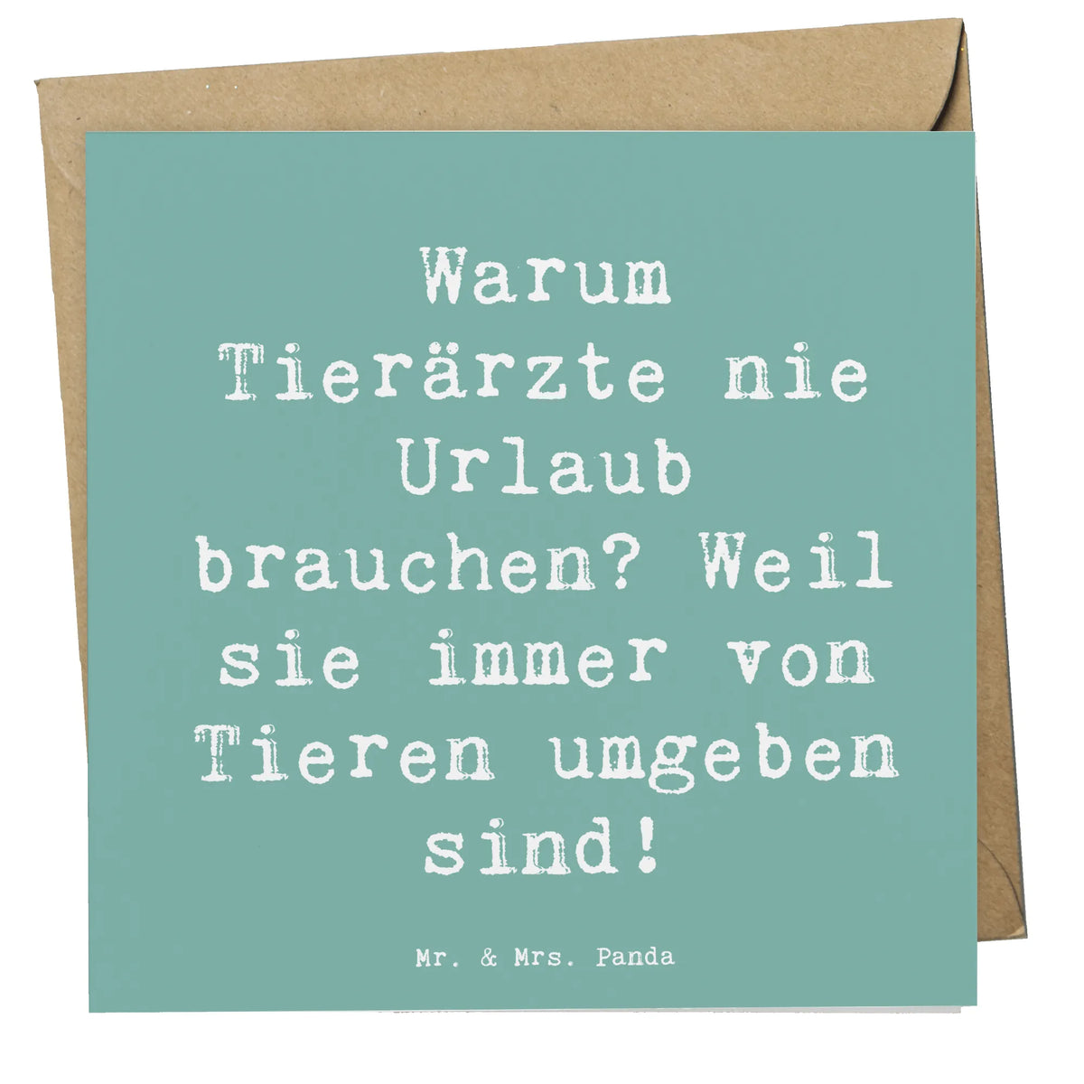 Deluxe Karte Spruch Tierarzt Freude, Beruf, Grußkarte, Klappkarte