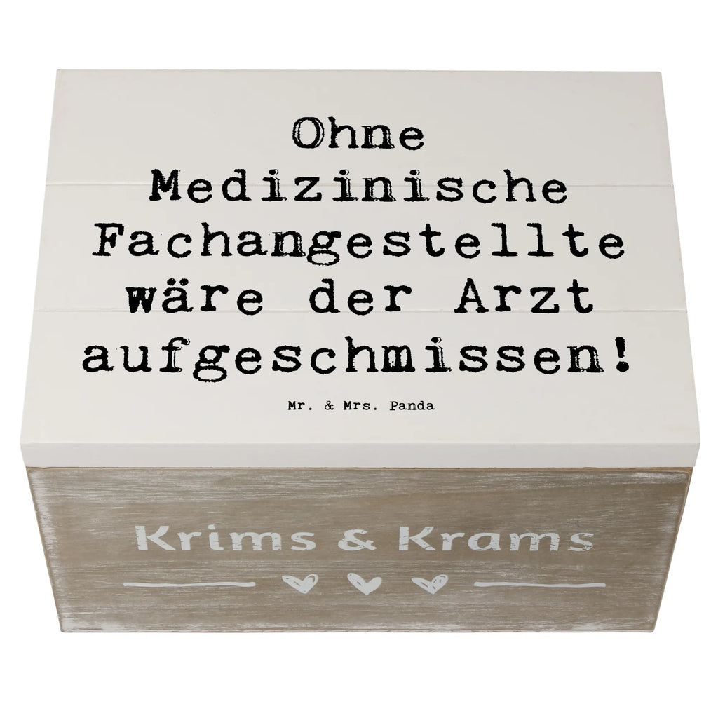 Holzkiste Spruch Ohne Medizinische Fachangestellte wäre der Arzt aufgeschmissen! Erinnerungsbox, XXL, Kiste, Geschenkbox, Geschenkdose, Erinnerungskiste, Truhe, Dekokiste, Holzkiste, Aufbewahrungsbox, Schatulle, Schatzkiste, Beruf, Ausbildung, Jubiläum, Abschied, Rente, Kollege, Kollegin, Geschenk, Schenken, Arbeitskollege, Mitarbeiter, Firma, Danke, Dankeschön