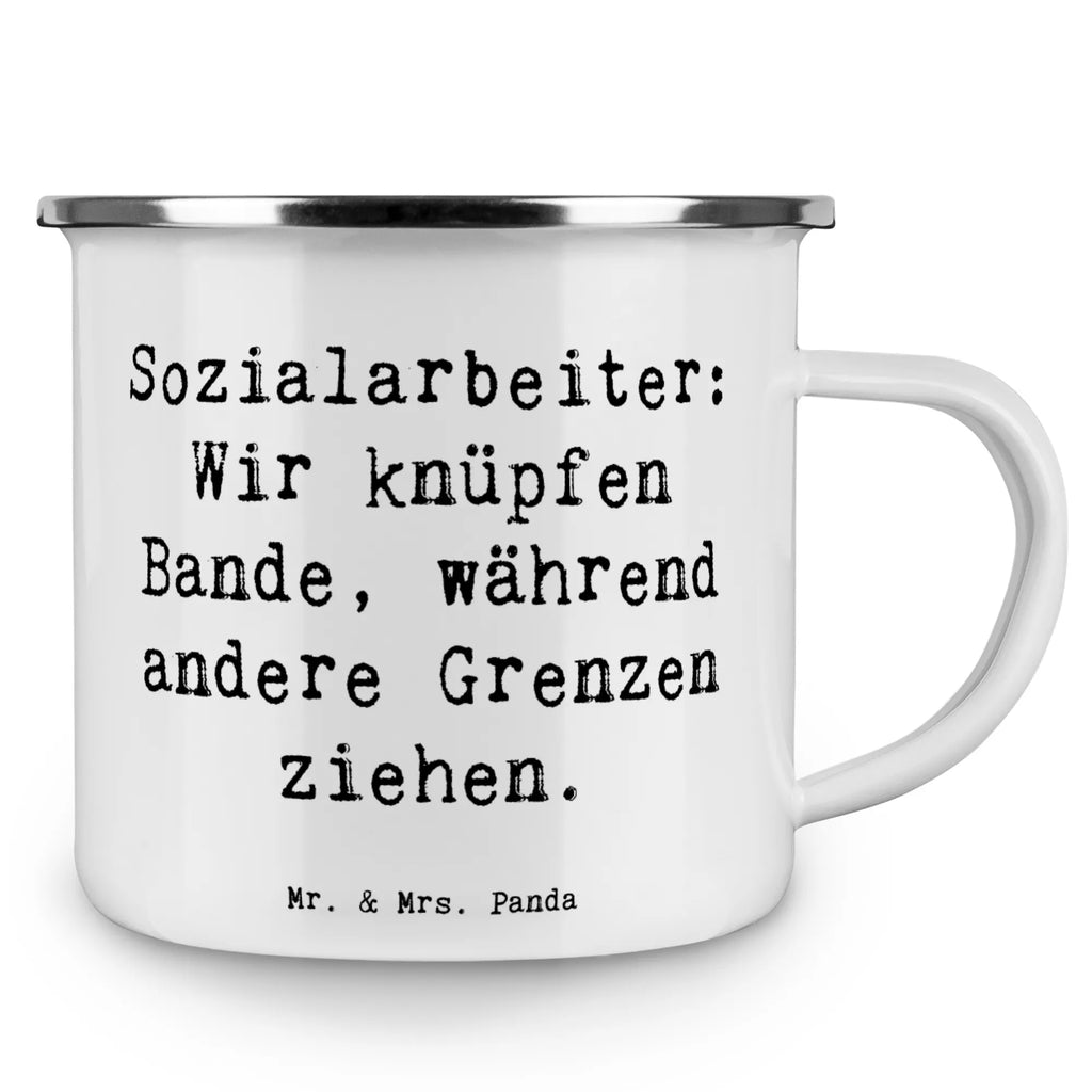 Enamel camping mug Saying Sozialarbeiter: Wir knüpfen Bande, während andere Grenzen ziehen. Outdoor Tasse, Metalltasse für Camping, Outdoor Becher, Emaille Campingbecher, Emaille Tasse Camping, Camping Tassen Emaille, Emaille Tassen, Kaffee Blechtasse, Emaille Tasse, Camping Tasse Emaille, Metalltasse, Blechtasse Outdoor, Trinkbecher, Tasse Emaille, Emailletasse, Campingbecher, Camping Becher Edelstahl, Campingtasse, Blechtassen, Edelstahl Trinkbecher, Emaille Trinkbecher, Camping Tasse Metall, Camping Becher, Campingtassen, Camping Tassen, Blechtasse, Metall Tasse, Tasse Camping, Emaille Becher Camping, Emaille Becher, Beruf, Ausbildung, Jubiläum, Abschied, Rente, Kollege, Kollegin, Geschenk, Schenken, Arbeitskollege, Mitarbeiter, Firma, Danke, Dankeschön