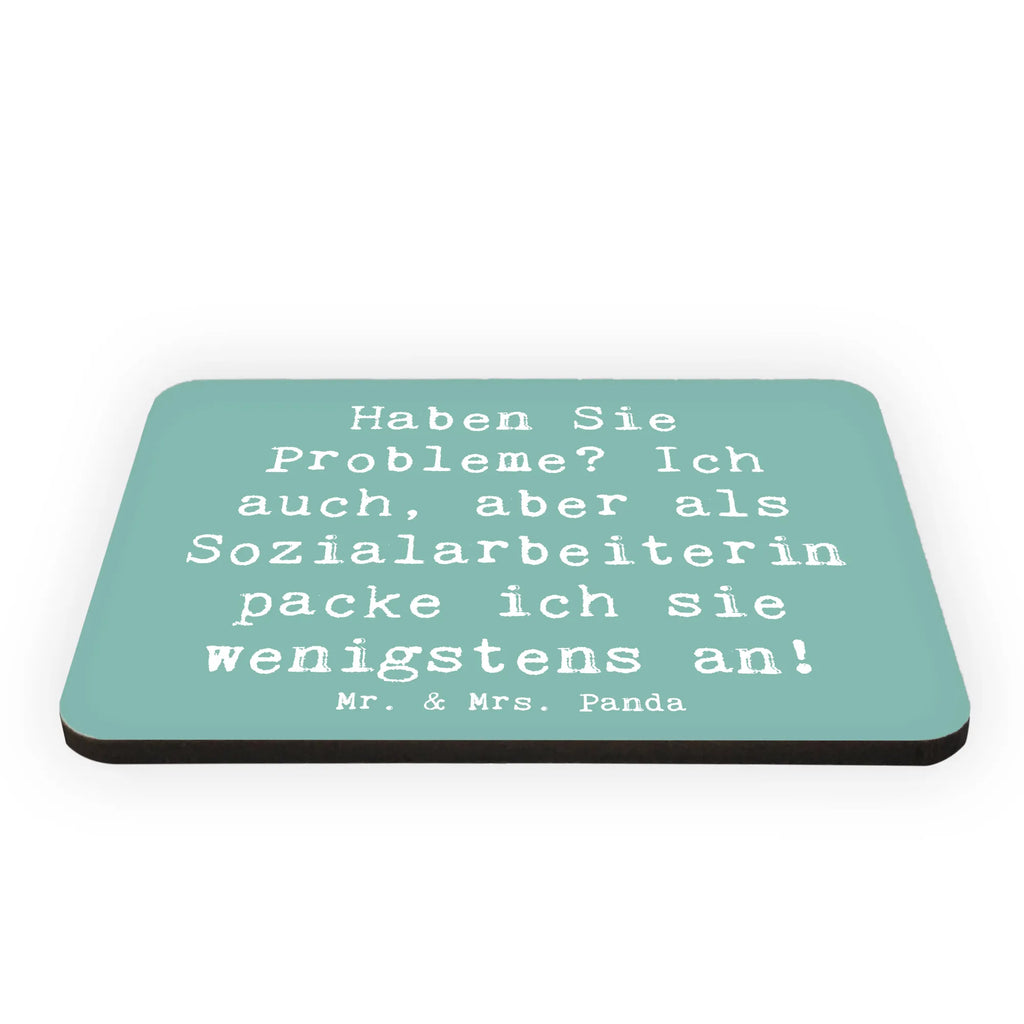 Magnet Saying Haben Sie Probleme? Ich auch, aber als Sozialarbeiterin packe ich sie wenigstens an! Souvenir Magnet, Kühlschrankmagnet, Notiz Magnet, Whiteboard Magnet, Motivmagnete, Kühlschrank Dekoration, Dekomagnet, Pinnwandmagnet, Beruf, Ausbildung, Jubiläum, Abschied, Rente, Kollege, Kollegin, Geschenk, Schenken, Arbeitskollege, Mitarbeiter, Firma, Danke, Dankeschön