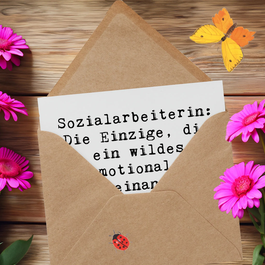 Deluxe Card Saying Sozialarbeiterin: Die Einzige, die ein wildes emotionales Durcheinander in eine Erfolgsgeschichte verwandeln kann! Grußkarte, Geburtstagskarte, Einladungskarte, Glückwunschkarte, Karte, Klappkarte, Hochwertige Klappkarte, Hochzeitskarte, Hochwertige Grußkarte, Beruf, Ausbildung, Jubiläum, Abschied, Rente, Kollege, Kollegin, Geschenk, Schenken, Arbeitskollege, Mitarbeiter, Firma, Danke, Dankeschön