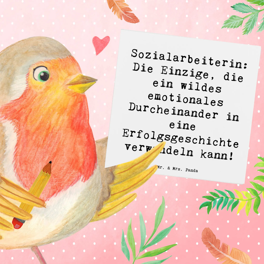 Deluxe Card Saying Sozialarbeiterin: Die Einzige, die ein wildes emotionales Durcheinander in eine Erfolgsgeschichte verwandeln kann! Grußkarte, Geburtstagskarte, Einladungskarte, Glückwunschkarte, Karte, Klappkarte, Hochwertige Klappkarte, Hochzeitskarte, Hochwertige Grußkarte, Beruf, Ausbildung, Jubiläum, Abschied, Rente, Kollege, Kollegin, Geschenk, Schenken, Arbeitskollege, Mitarbeiter, Firma, Danke, Dankeschön