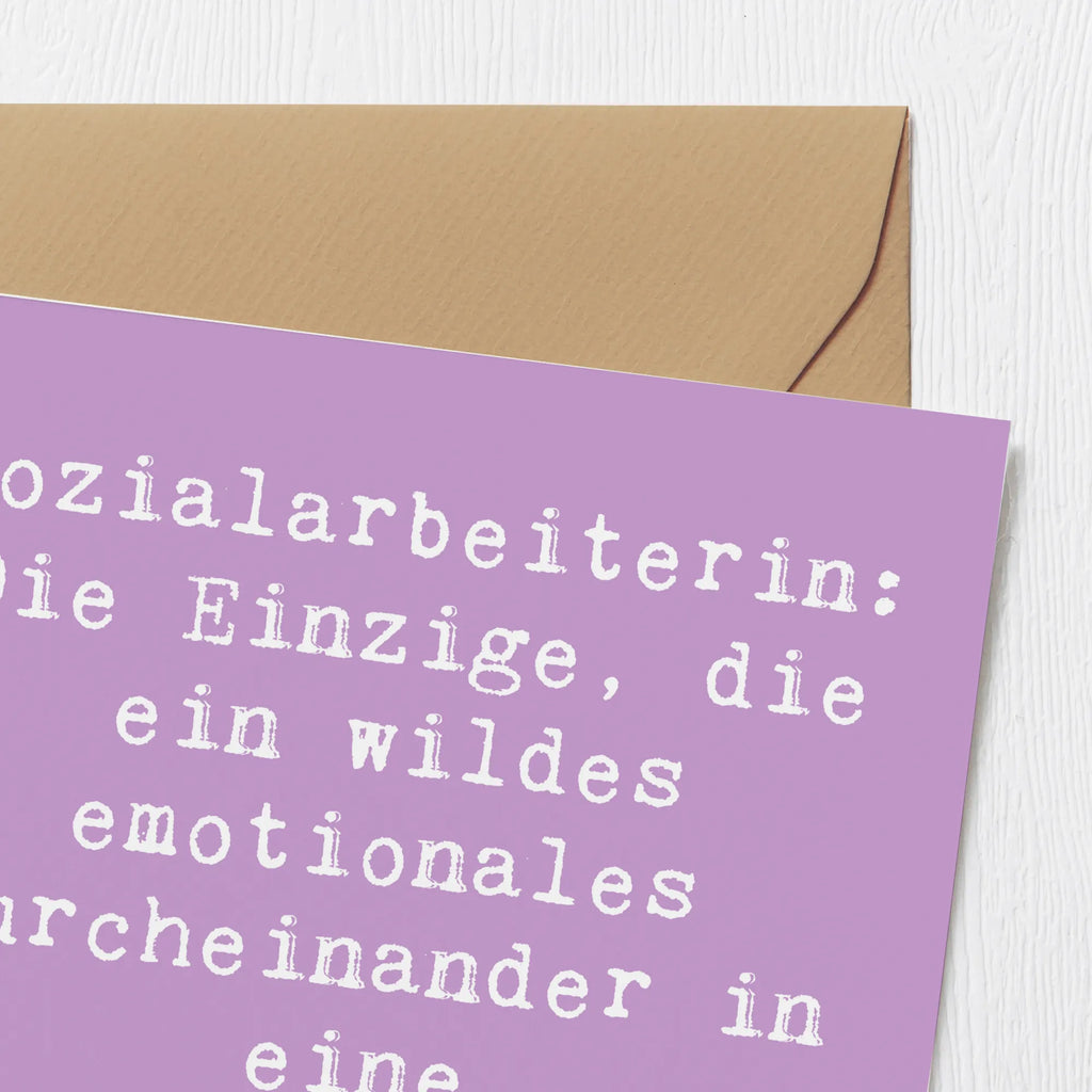 Deluxe Card Saying Sozialarbeiterin: Die Einzige, die ein wildes emotionales Durcheinander in eine Erfolgsgeschichte verwandeln kann! Grußkarte, Geburtstagskarte, Einladungskarte, Glückwunschkarte, Karte, Klappkarte, Hochwertige Klappkarte, Hochzeitskarte, Hochwertige Grußkarte, Beruf, Ausbildung, Jubiläum, Abschied, Rente, Kollege, Kollegin, Geschenk, Schenken, Arbeitskollege, Mitarbeiter, Firma, Danke, Dankeschön