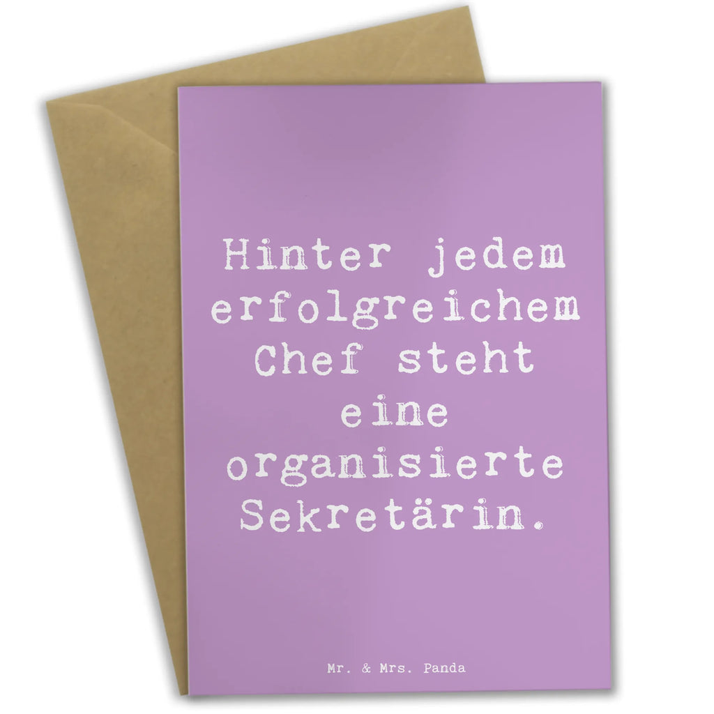 Grußkarte Spruch Hinter jedem erfolgreichem Chef steht eine organisierte Sekretärin. Geburtstagskarte, Karte, Einladungskarte, Hochzeitskarte, Glückwunschkarte, Ansichtskarten, Klappkarte, Grußkarte, Beruf, Ausbildung, Jubiläum, Abschied, Rente, Kollege, Kollegin, Geschenk, Schenken, Arbeitskollege, Mitarbeiter, Firma, Danke, Dankeschön