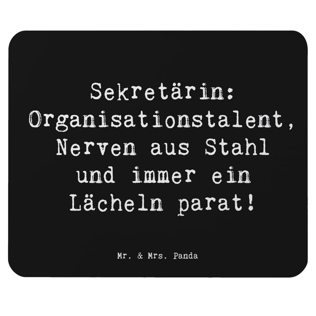 Mouse mat Saying Sekretärin: Organisationstalent, Nerven aus Stahl und immer ein Lächeln parat! Büroausstattung, PC Zubehör, Mousepad, Arbeitszimmer, Mauspad Büro, Designer Mauspad, Computer zubehör, Mauspad, Mausunterlage, Einzigartiges Mauspad, Beruf, Ausbildung, Jubiläum, Abschied, Rente, Kollege, Kollegin, Geschenk, Schenken, Arbeitskollege, Mitarbeiter, Firma, Danke, Dankeschön