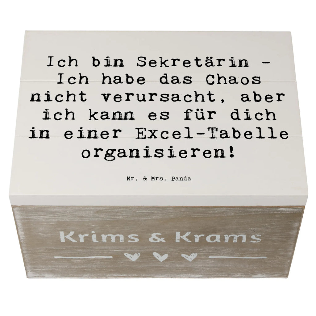 Wooden chest Saying Ich bin Sekretärin - Ich habe das Chaos nicht verursacht, aber ich kann es für dich in einer Excel-Tabelle organisieren! Truhe, Erinnerungskiste, Aufbewahrungsbox, Dekokiste, Kiste, Schatulle, Geschenkbox, Schatzkiste, Erinnerungsbox, Holzkiste, XXL, Geschenkdose, Beruf, Ausbildung, Jubiläum, Abschied, Rente, Kollege, Kollegin, Geschenk, Schenken, Arbeitskollege, Mitarbeiter, Firma, Danke, Dankeschön