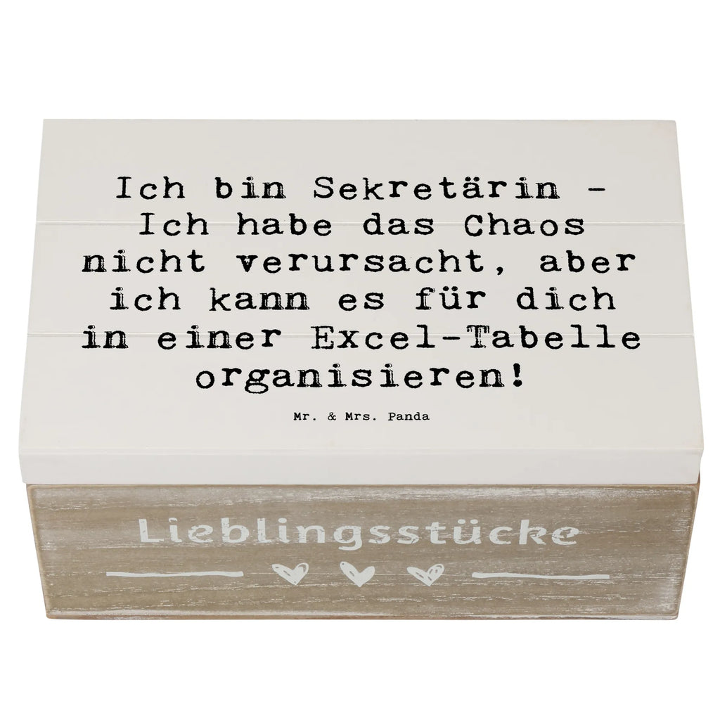 Wooden chest Saying Ich bin Sekretärin - Ich habe das Chaos nicht verursacht, aber ich kann es für dich in einer Excel-Tabelle organisieren! Truhe, Erinnerungskiste, Aufbewahrungsbox, Dekokiste, Kiste, Schatulle, Geschenkbox, Schatzkiste, Erinnerungsbox, Holzkiste, XXL, Geschenkdose, Beruf, Ausbildung, Jubiläum, Abschied, Rente, Kollege, Kollegin, Geschenk, Schenken, Arbeitskollege, Mitarbeiter, Firma, Danke, Dankeschön