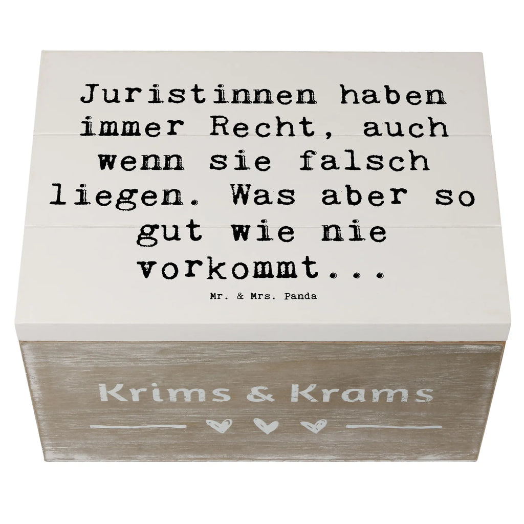 Wooden chest Saying Juristinnen haben immer Recht, auch wenn sie falsch liegen. Was aber so gut wie nie vorkommt... Truhe, Schatulle, Erinnerungsbox, Geschenkdose, Kiste, Holzkiste, Aufbewahrungsbox, XXL, Erinnerungskiste, Dekokiste, Schatzkiste, Geschenkbox, Beruf, Ausbildung, Jubiläum, Abschied, Rente, Kollege, Kollegin, Geschenk, Schenken, Arbeitskollege, Mitarbeiter, Firma, Danke, Dankeschön