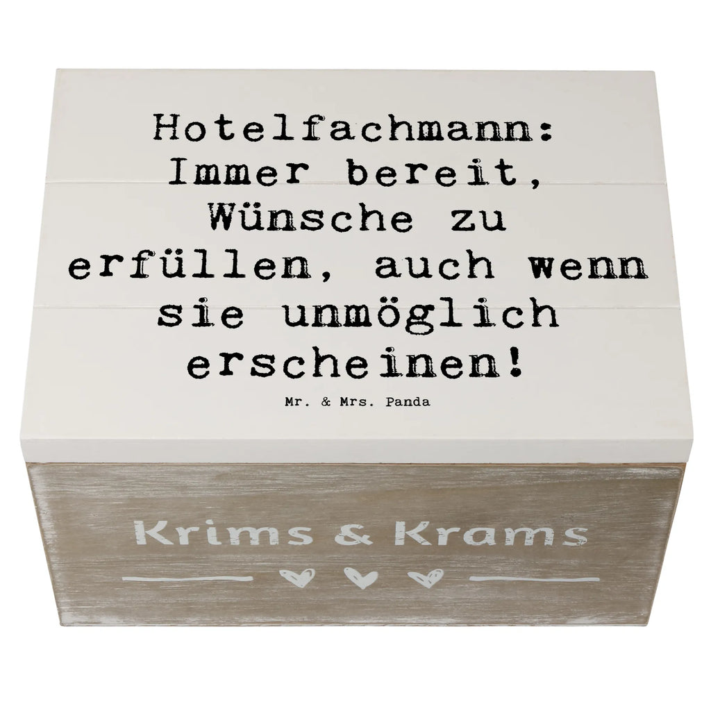 Holzkiste Spruch Hotelfachmann: Immer bereit, Wünsche zu erfüllen, auch wenn sie unmöglich erscheinen! Erinnerungskiste, Geschenkdose, Kiste, Schatzkiste, Geschenkbox, Erinnerungsbox, Truhe, XXL, Schatulle, Dekokiste, Holzkiste, Aufbewahrungsbox, Beruf, Ausbildung, Jubiläum, Abschied, Rente, Kollege, Kollegin, Geschenk, Schenken, Arbeitskollege, Mitarbeiter, Firma, Danke, Dankeschön