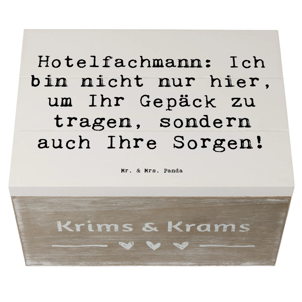 Holzkiste Spruch Hotelfachmann: Ich bin nicht nur hier, um Ihr Gepäck zu tragen, sondern auch Ihre Sorgen! Kiste, Aufbewahrungsbox, Truhe, Erinnerungskiste, Erinnerungsbox, Dekokiste, Holzkiste, Schatulle, Geschenkdose, XXL, Schatzkiste, Geschenkbox, Beruf, Ausbildung, Jubiläum, Abschied, Rente, Kollege, Kollegin, Geschenk, Schenken, Arbeitskollege, Mitarbeiter, Firma, Danke, Dankeschön
