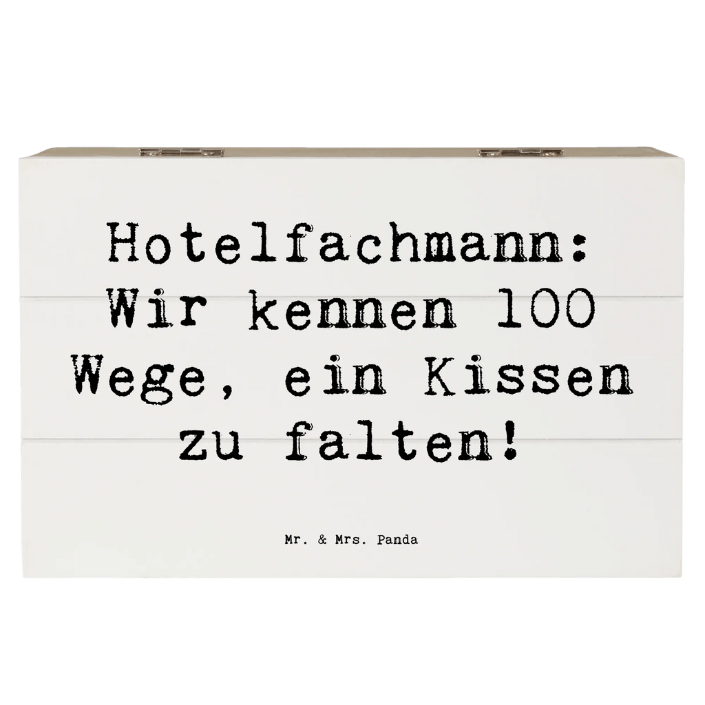 Holzkiste Spruch Hotelfachmann: Wir kennen 100 Wege, ein Kissen zu falten! Erinnerungskiste, XXL, Aufbewahrungsbox, Dekokiste, Truhe, Holzkiste, Schatzkiste, Kiste, Erinnerungsbox, Geschenkbox, Geschenkdose, Schatulle, Beruf, Ausbildung, Jubiläum, Abschied, Rente, Kollege, Kollegin, Geschenk, Schenken, Arbeitskollege, Mitarbeiter, Firma, Danke, Dankeschön