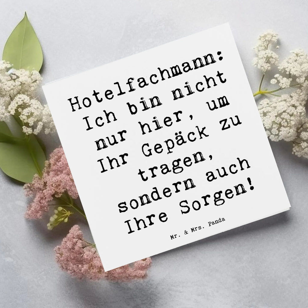 Deluxe Karte Spruch Hotelfachmann: Ich bin nicht nur hier, um Ihr Gepäck zu tragen, sondern auch Ihre Sorgen! Geburtstagskarte, Einladungskarte, Hochwertige Grußkarte, Karte, Klappkarte, Hochwertige Klappkarte, Hochzeitskarte, Glückwunschkarte, Grußkarte, Beruf, Ausbildung, Jubiläum, Abschied, Rente, Kollege, Kollegin, Geschenk, Schenken, Arbeitskollege, Mitarbeiter, Firma, Danke, Dankeschön