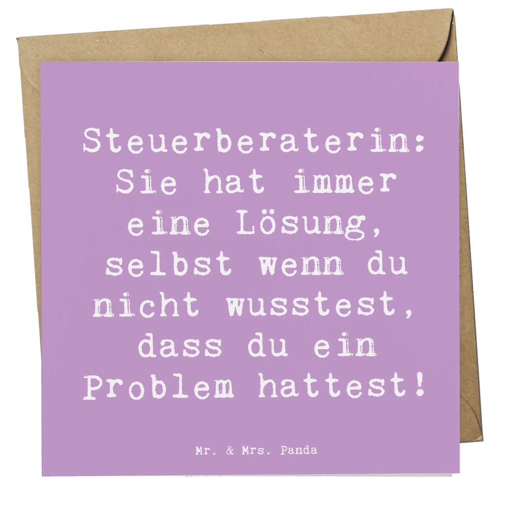 Deluxe Karte Spruch Steuerberaterin: Sie hat immer eine Lösung, selbst wenn du nicht wusstest, dass du ein Problem hattest! Geburtstagskarte, Einladungskarte, Klappkarte, Grußkarte, Glückwunschkarte, Hochwertige Grußkarte, Hochwertige Klappkarte, Karte, Hochzeitskarte, Beruf, Ausbildung, Jubiläum, Abschied, Rente, Kollege, Kollegin, Geschenk, Schenken, Arbeitskollege, Mitarbeiter, Firma, Danke, Dankeschön