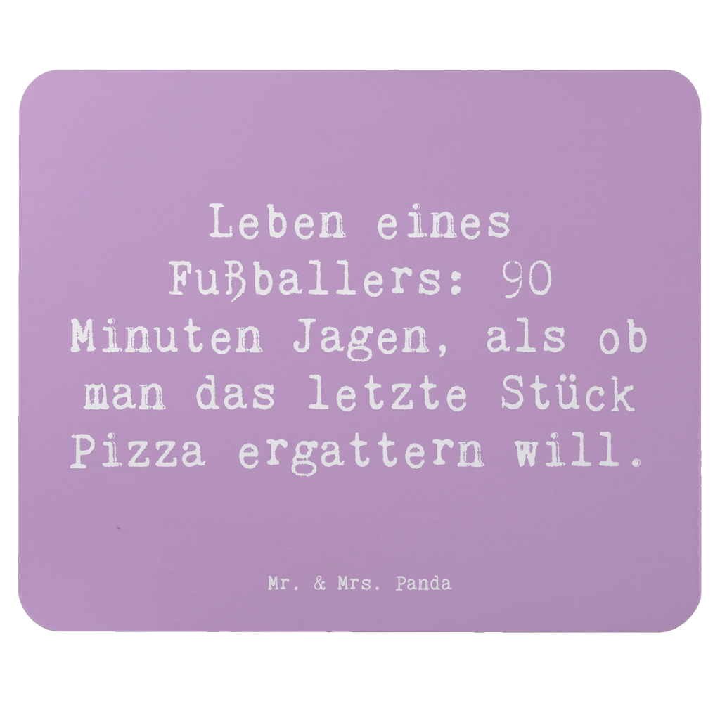 Mouse mat Saying Leben eines Fußballers: 90 Minuten Jagen, als ob man das letzte Stück Pizza ergattern will. Arbeitszimmer, Mauspad Büro, Designer Mauspad, Büroausstattung, Mauspad, Computer zubehör, Mousepad, Mausunterlage, PC Zubehör, Einzigartiges Mauspad, Beruf, Ausbildung, Jubiläum, Abschied, Rente, Kollege, Kollegin, Geschenk, Schenken, Arbeitskollege, Mitarbeiter, Firma, Danke, Dankeschön