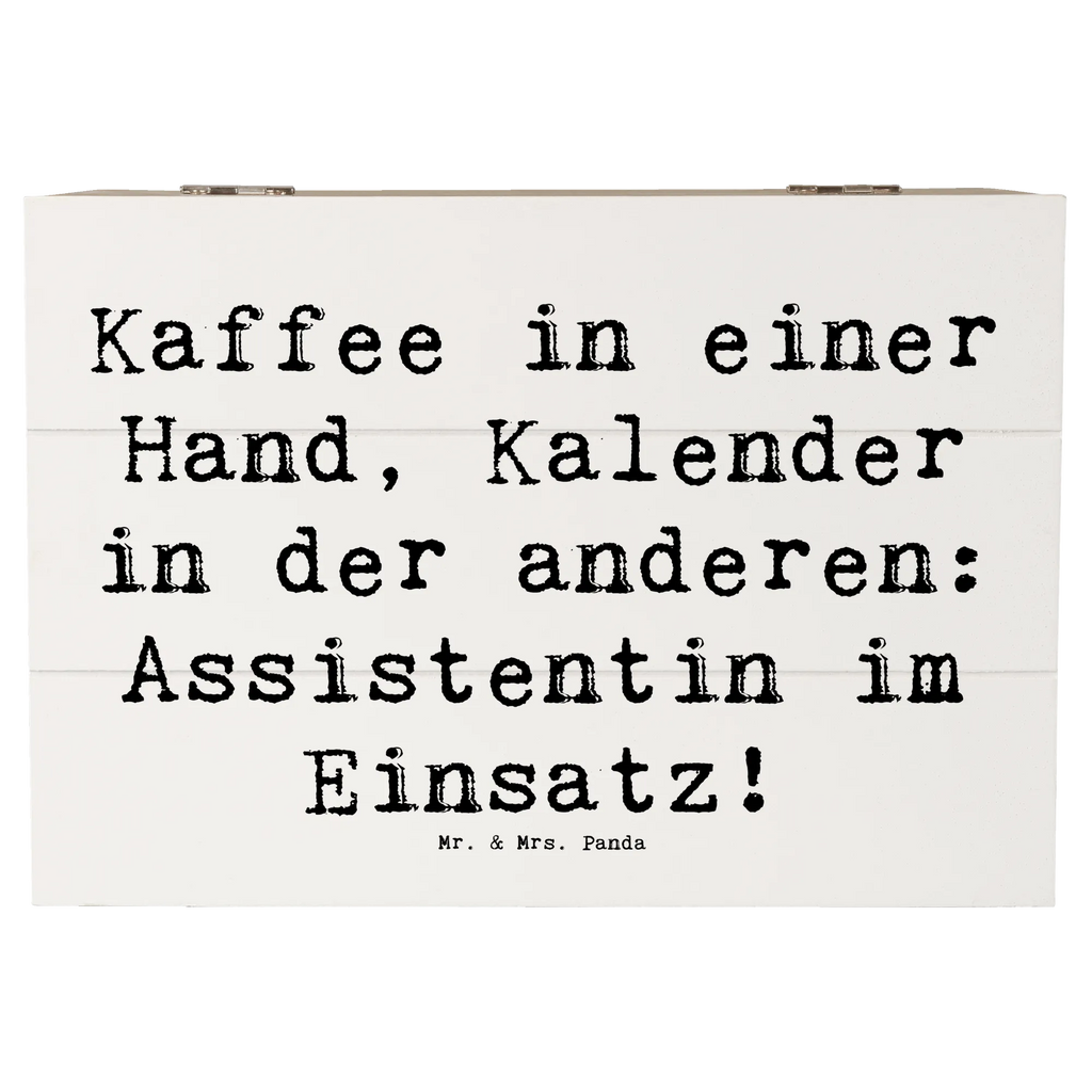 Wooden chest Saying Kaffee in einer Hand, Kalender in der anderen: Assistentin im Einsatz! Geschenkdose, Aufbewahrungsbox, Erinnerungsbox, XXL, Holzkiste, Kiste, Truhe, Dekokiste, Schatulle, Geschenkbox, Schatzkiste, Erinnerungskiste, Beruf, Ausbildung, Jubiläum, Abschied, Rente, Kollege, Kollegin, Geschenk, Schenken, Arbeitskollege, Mitarbeiter, Firma, Danke, Dankeschön