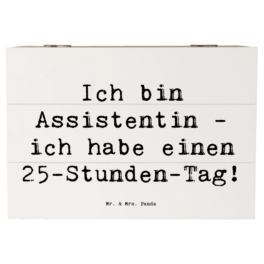 Holzkiste Spruch Ich bin Assistentin - ich habe einen 25-Stunden-Tag! Erinnerungskiste, Geschenkbox, Geschenkdose, Kiste, Dekokiste, Schatulle, Truhe, Holzkiste, Erinnerungsbox, Aufbewahrungsbox, XXL, Schatzkiste, Beruf, Ausbildung, Jubiläum, Abschied, Rente, Kollege, Kollegin, Geschenk, Schenken, Arbeitskollege, Mitarbeiter, Firma, Danke, Dankeschön