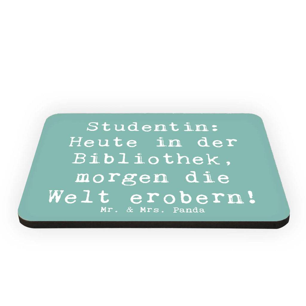 Magnet Spruch Studentin: Heute in der Bibliothek, morgen die Welt erobern! Whiteboard Magnet, Notiz Magnet, Pinnwandmagnet, Kühlschrankmagnet, Motivmagnete, Kühlschrank Dekoration, Souvenir Magnet, Dekomagnet, Beruf, Ausbildung, Jubiläum, Abschied, Rente, Kollege, Kollegin, Geschenk, Schenken, Arbeitskollege, Mitarbeiter, Firma, Danke, Dankeschön