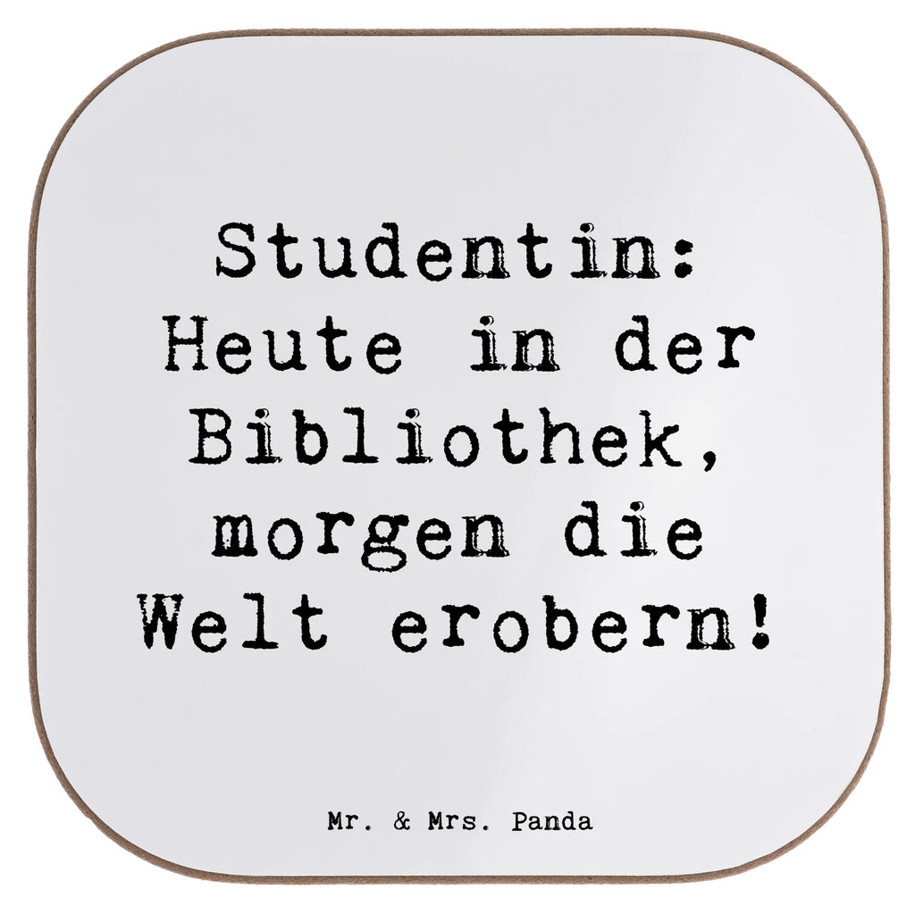 Untersetzer Spruch Studentin: Heute in der Bibliothek, morgen die Welt erobern! Holzuntersetzer, Tassen Untersetzer, Bierdeckel, Untersetzer Gläser, Glasuntersetzer, Untersetzer für Gläser, Untersetzer Holz, Untersetzer, Untersetzer aus Holz, Getränkeuntersetzer, Korkuntersetzer, Untersetzer Design, Beruf, Ausbildung, Jubiläum, Abschied, Rente, Kollege, Kollegin, Geschenk, Schenken, Arbeitskollege, Mitarbeiter, Firma, Danke, Dankeschön