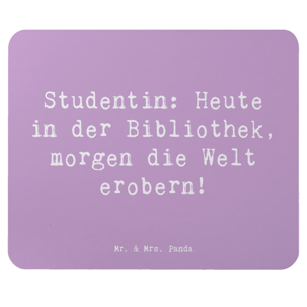 Mauspad Spruch Studentin: Heute in der Bibliothek, morgen die Welt erobern! Mausunterlage, Mauspad Büro, Designer Mauspad, Mousepad, Arbeitszimmer, Computer zubehör, PC Zubehör, Mauspad, Büroausstattung, Einzigartiges Mauspad, Beruf, Ausbildung, Jubiläum, Abschied, Rente, Kollege, Kollegin, Geschenk, Schenken, Arbeitskollege, Mitarbeiter, Firma, Danke, Dankeschön