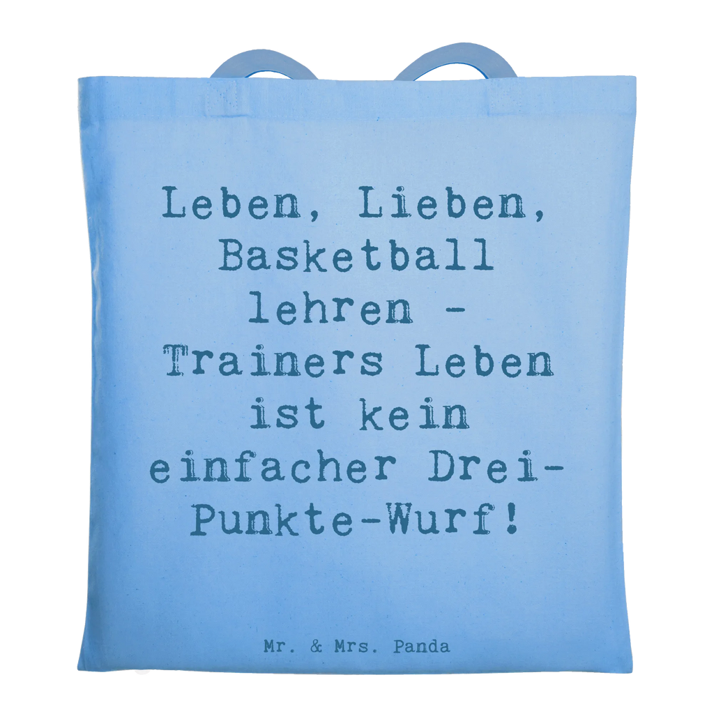 Tote bag Saying Leben, Lieben, Basketball lehren - Trainers Leben ist kein einfacher Drei-Punkte-Wurf! Beuteltasche, Shopper, Badetasche, Stofftasche, Einkaufstüte, Stoffbeutel, Jutebeutel, Einkaufstasche, Beutel, Tragetasche, Jutetasche, Strandtasche, Schultertasche, Laptoptasche, Tasche, Umhängetasche, Beruf, Ausbildung, Jubiläum, Abschied, Rente, Kollege, Kollegin, Geschenk, Schenken, Arbeitskollege, Mitarbeiter, Firma, Danke, Dankeschön