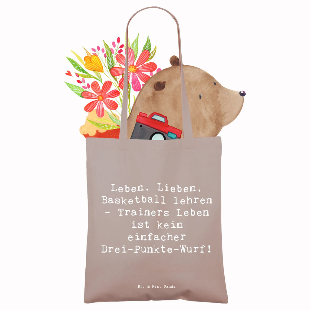 Tote bag Saying Leben, Lieben, Basketball lehren - Trainers Leben ist kein einfacher Drei-Punkte-Wurf! Beuteltasche, Shopper, Badetasche, Stofftasche, Einkaufstüte, Stoffbeutel, Jutebeutel, Einkaufstasche, Beutel, Tragetasche, Jutetasche, Strandtasche, Schultertasche, Laptoptasche, Tasche, Umhängetasche, Beruf, Ausbildung, Jubiläum, Abschied, Rente, Kollege, Kollegin, Geschenk, Schenken, Arbeitskollege, Mitarbeiter, Firma, Danke, Dankeschön