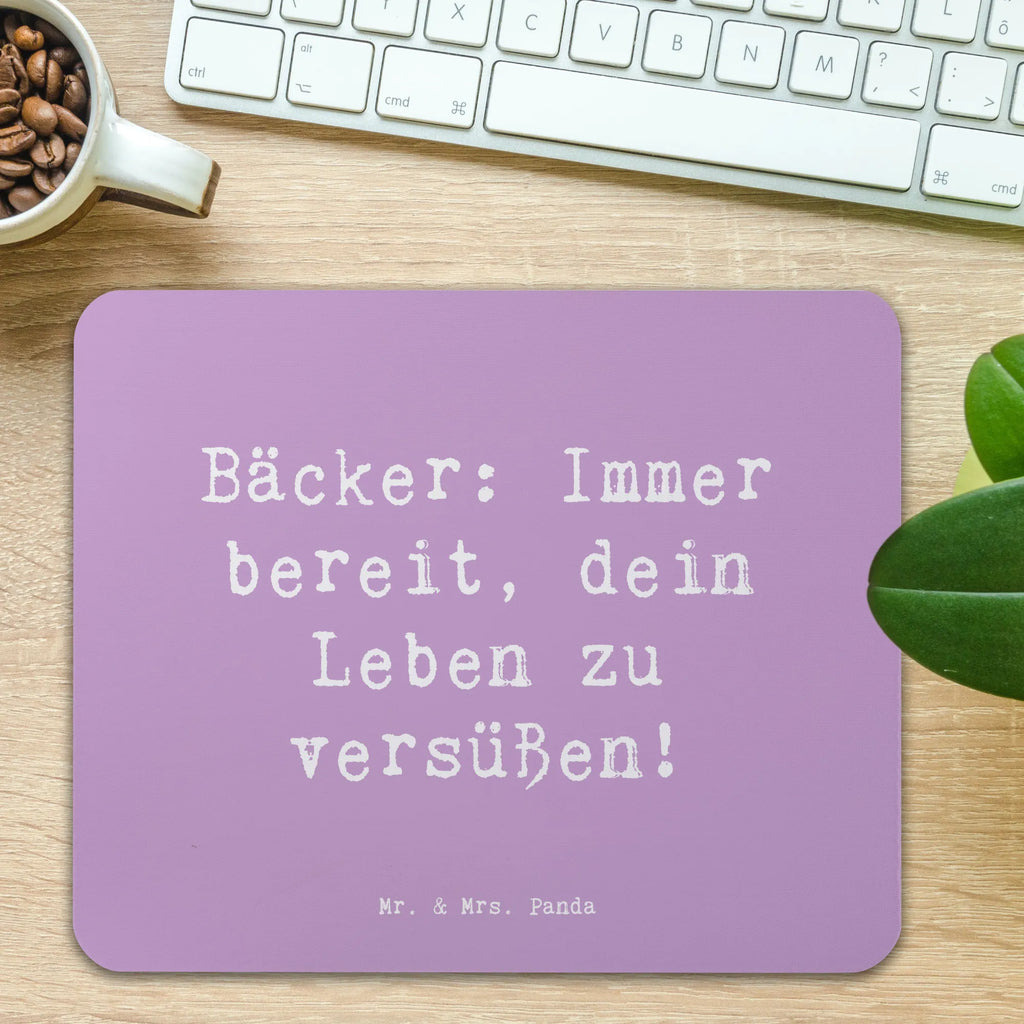 Mauspad Spruch Bäcker: Immer bereit, dein Leben zu versüßen! Arbeitszimmer, Designer Mauspad, Mausunterlage, Mauspad Büro, Mousepad, Computer zubehör, PC Zubehör, Einzigartiges Mauspad, Büroausstattung, Mauspad, Beruf, Ausbildung, Jubiläum, Abschied, Rente, Kollege, Kollegin, Geschenk, Schenken, Arbeitskollege, Mitarbeiter, Firma, Danke, Dankeschön