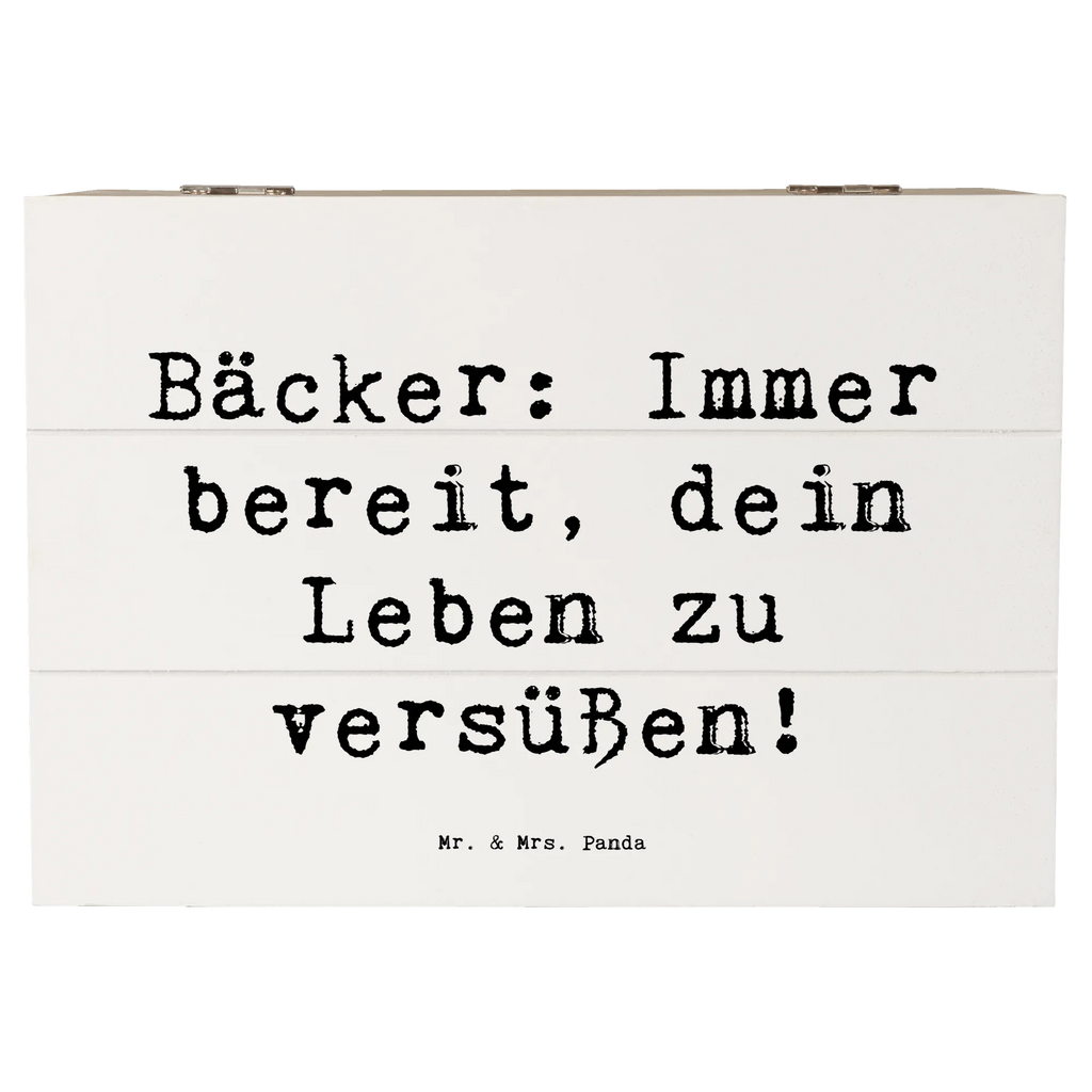 Holzkiste Spruch Bäcker: Immer bereit, dein Leben zu versüßen! XXL, Truhe, Schatzkiste, Aufbewahrungsbox, Geschenkbox, Erinnerungsbox, Erinnerungskiste, Schatulle, Geschenkdose, Dekokiste, Kiste, Holzkiste, Beruf, Ausbildung, Jubiläum, Abschied, Rente, Kollege, Kollegin, Geschenk, Schenken, Arbeitskollege, Mitarbeiter, Firma, Danke, Dankeschön