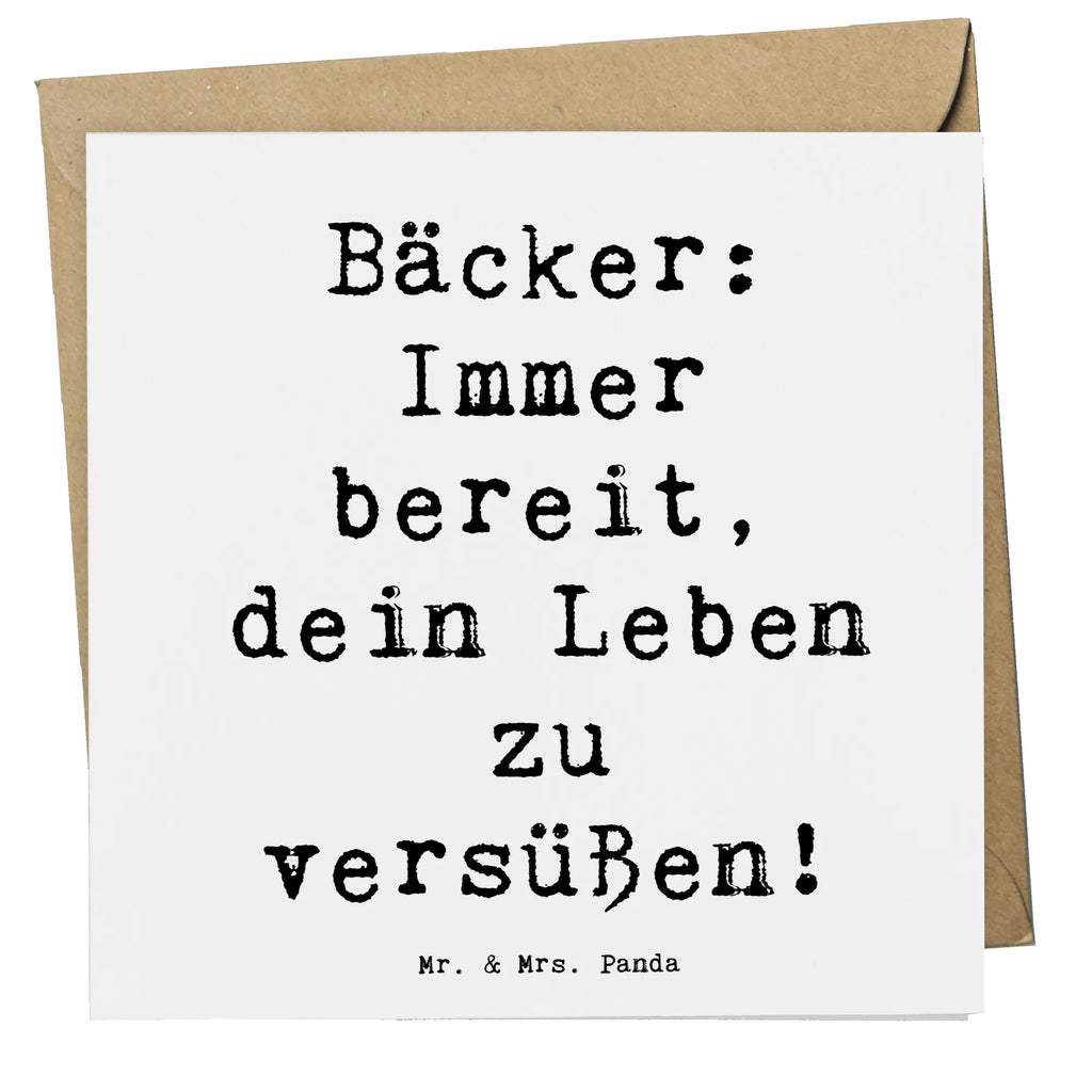 Deluxe Karte Spruch Bäcker: Immer bereit, dein Leben zu versüßen! Hochwertige Grußkarte, Grußkarte, Klappkarte, Geburtstagskarte, Hochzeitskarte, Hochwertige Klappkarte, Karte, Glückwunschkarte, Einladungskarte, Beruf, Ausbildung, Jubiläum, Abschied, Rente, Kollege, Kollegin, Geschenk, Schenken, Arbeitskollege, Mitarbeiter, Firma, Danke, Dankeschön