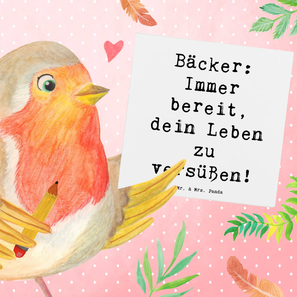 Deluxe Karte Spruch Bäcker: Immer bereit, dein Leben zu versüßen! Hochwertige Grußkarte, Grußkarte, Klappkarte, Geburtstagskarte, Hochzeitskarte, Hochwertige Klappkarte, Karte, Glückwunschkarte, Einladungskarte, Beruf, Ausbildung, Jubiläum, Abschied, Rente, Kollege, Kollegin, Geschenk, Schenken, Arbeitskollege, Mitarbeiter, Firma, Danke, Dankeschön