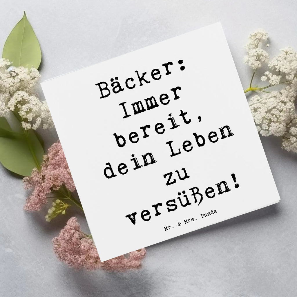 Deluxe Karte Spruch Bäcker: Immer bereit, dein Leben zu versüßen! Hochwertige Grußkarte, Grußkarte, Klappkarte, Geburtstagskarte, Hochzeitskarte, Hochwertige Klappkarte, Karte, Glückwunschkarte, Einladungskarte, Beruf, Ausbildung, Jubiläum, Abschied, Rente, Kollege, Kollegin, Geschenk, Schenken, Arbeitskollege, Mitarbeiter, Firma, Danke, Dankeschön