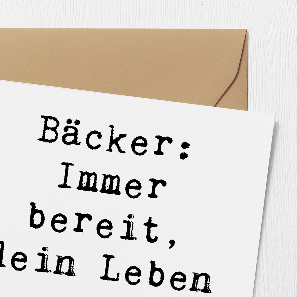 Deluxe Karte Spruch Bäcker: Immer bereit, dein Leben zu versüßen! Hochwertige Grußkarte, Grußkarte, Klappkarte, Geburtstagskarte, Hochzeitskarte, Hochwertige Klappkarte, Karte, Glückwunschkarte, Einladungskarte, Beruf, Ausbildung, Jubiläum, Abschied, Rente, Kollege, Kollegin, Geschenk, Schenken, Arbeitskollege, Mitarbeiter, Firma, Danke, Dankeschön