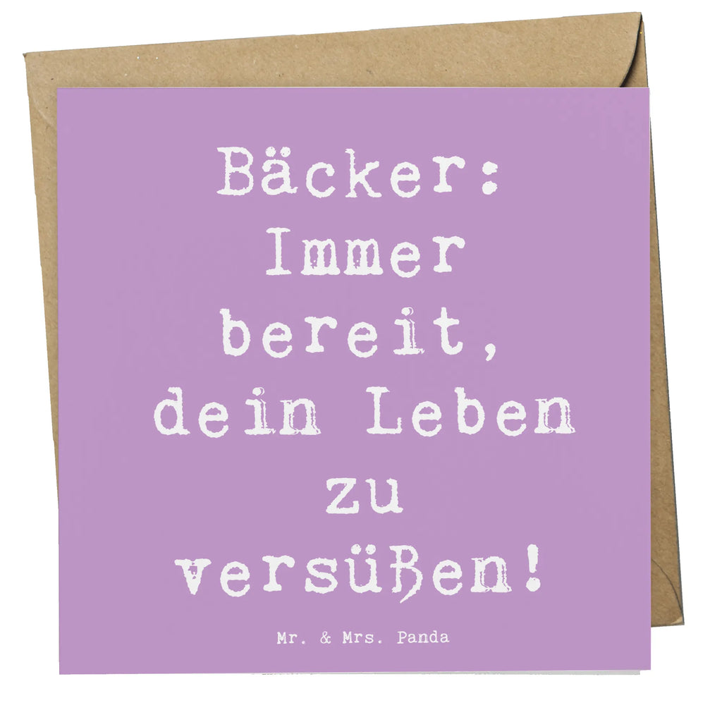 Deluxe Karte Spruch Bäcker: Immer bereit, dein Leben zu versüßen! Hochwertige Grußkarte, Grußkarte, Klappkarte, Geburtstagskarte, Hochzeitskarte, Hochwertige Klappkarte, Karte, Glückwunschkarte, Einladungskarte, Beruf, Ausbildung, Jubiläum, Abschied, Rente, Kollege, Kollegin, Geschenk, Schenken, Arbeitskollege, Mitarbeiter, Firma, Danke, Dankeschön