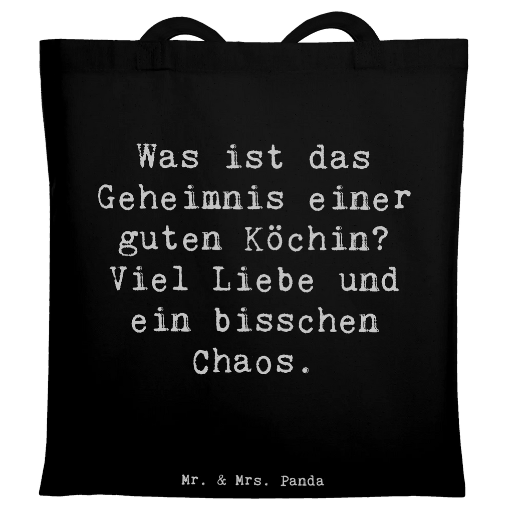 Tote bag Saying Was ist das Geheimnis einer guten Köchin? Viel Liebe und ein bisschen Chaos. Badetasche, Tragetasche, Stoffbeutel, Schultertasche, Tasche, Strandtasche, Laptoptasche, Umhängetasche, Shopper, Jutetasche, Einkaufstüte, Beutel, Beuteltasche, Einkaufstasche, Jutebeutel, Stofftasche, Beruf, Ausbildung, Jubiläum, Abschied, Rente, Kollege, Kollegin, Geschenk, Schenken, Arbeitskollege, Mitarbeiter, Firma, Danke, Dankeschön